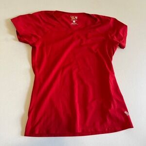 Mountain Hardwear Red athletic technical short sleeve top S